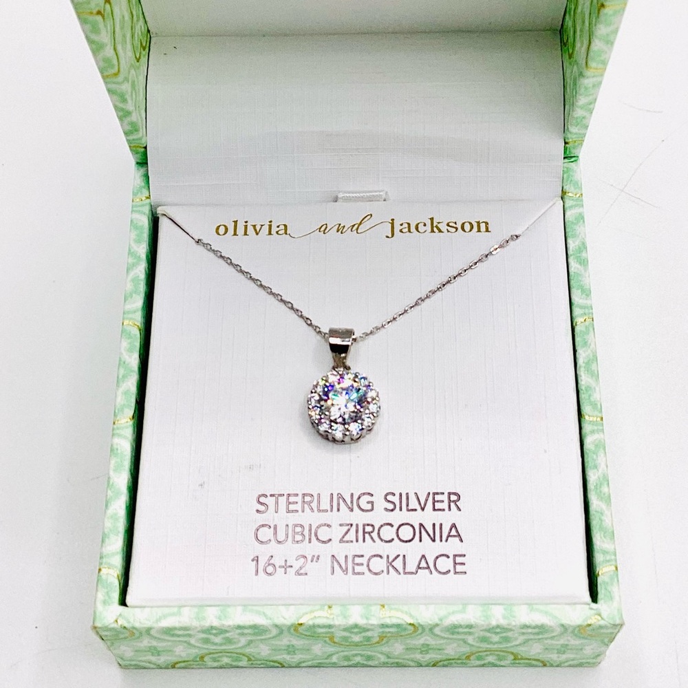 Olivia and Jackson Sterling Silver CZ necklace